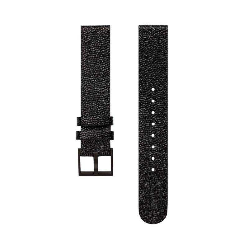 18mm Premium Strap from Calf Leather - Pebble Grain Black Style | AARK ...